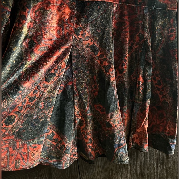 Free People Printed Burnout Velvet Backless Romper - Picture 13 of 15